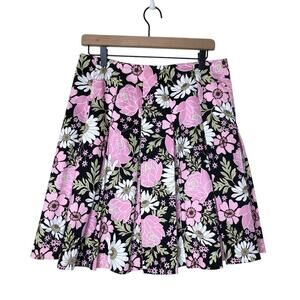 ISABEL & NINA Pink Floral Flared Skirt Size: 8 Cotton Blend Girly Feminine 50's